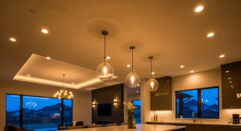 Modern home lighting installation by Power Man Electric in Murrieta CA